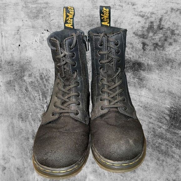 Dr Martens Combs Tech junior Youth Size 3 Boots Black Leather AirWair AW004 - Picture 2 of 9